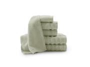 Baltic Linen Pure Elegance 100 Percent Turkish Cotton Luxury Towel Set Sage Green 6 Piece