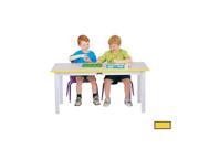 RAINBOW ACCENTS 56414JC007 LARGE RECTANGLE TABLE 14 in. HIGH YELLOW