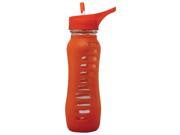 Eco Vessel 734092 Surf Sport Single Wall Glass Bottle with Straw Top Orange Slice 22 oz