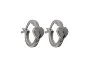 Dlux Jewels Sterling Silver Heart Earrings