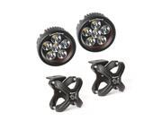 Omix Ada 15210.41 Small X Clamp Round LED Light Kit Textured Black 2 Pieces