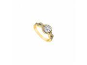 Fine Jewelry Vault UBJS3136AAGVYCZ 18K Yellow Gold Vermeil CZ Engagement Ring 1 CT CZ