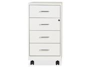 Lorell LLR19537 4 Drawer Mobile Storage Cabinet 26.5 in.