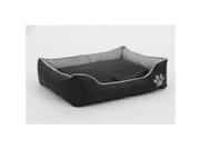 NorthLight Gray Black Waterproof Plush Oxford Pet Bed Sleeper Lounge Medium