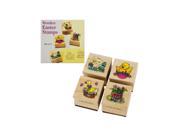 Bulk Buys SA649 48 Wooden Easter Stamps Set 48 Piece