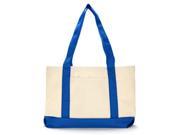 Bodek And Rhodes 79315330 8869 UltraClub Canvas Boat Tote Natural Royal One