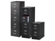Lorell LLR48498 Vertical File 5 Drawer Ltr 15 in. x 26.5 in. x 61.38 in. Black