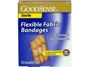 Good Sense Flexible Fabric Bandages Assorted Sizes 30 Count Case of 24