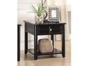 Homelegance 3257RF 04 Carrier Collection End Table with Functional Drawer Espresso 24 x 27 x 24 in.