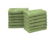Superior EF FACE TG Eco Friendly 100 Percent Ringspun Cotton Face Towel Set Terrace Green 12 Pieces