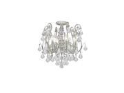 Crystorama Lighting 5115 OS CL S Regis Collection Semi Flush Mount Olde Silver