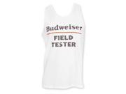 Tees Budweiser Mens Field Tester Tank Top White Medium