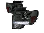 Spec D Tuning 2LHP F15009G 8 RS Projector Headlights with Smoke for 99 to 14 Ford F150 21 x 19 x 20 in.