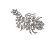 Dlux Jewels SR CRY Sterling Silver Crystal Brooch Pin