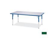 RAINBOW ACCENTS 6478JCT119 KYDZ ACTIVITY TABLE RECTANGLE 24 in. x 36 in. 11 in. 15 in. HT GRAY GREEN