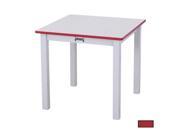 RAINBOW ACCENTS 56220JC008 SQUARE TABLE 20 in. HIGH RED