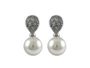 Dlux Jewels Silver Matching Pearl Earrings