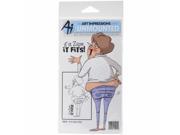 Art Impressions 4669 People Cling Rubber Stamps If It Zips 7 x 4 in.