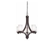 Artcraft Lighting AC1305WH Parkdale 24 in. x 25 in. 5 Light Mini Chandelier White
