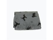 Carolina Pet Company 1543 Plush Embossed Tossed Dog Throw Bed 60 x 90 in. Grey