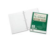 Skilcraft NSN6002021 Spiral Notebook Wide Ruled 8 in. x 10.5 in. 70Shts White