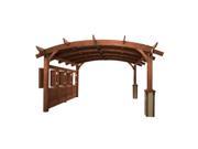 Outdoor Greatroom Company Sonoma 12 M Sonoma 12 ft x 12 ft Arched Wood Pergola made from Douglas Fir in Mocha Brown Stain