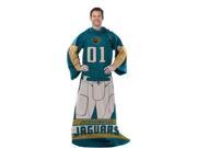 Northwest NOR 1NFL024000014HSN Jacksonville Jaguars NFL Uniform Comfy Throw Blanket w Sleeves