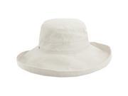 Dorfman Pacific LC399 WHT Womens Scala Cotton Big Brim Hats White