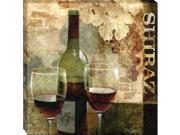 Tangletown Fine Art c12884 Wine Shiraz by Keith Mallett Wall Art Red 24 x 24 x 1.5 in.