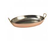 de Buyer 6451.32 Copper Oval Dish 7.75 x 1.5 x 12.6 in.