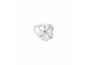 Fine Jewelry Vault UBRS71457AGCZ 123 CZ Flower Ring 925 Sterling Silver 0.10 CT TGW