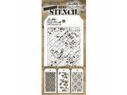 Stampers Anonymous MTS 4 Tim Holtz Mini Layered Stencil Set Pack of 3 Set No.4