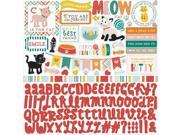 Echo Park Paper MW96014 Meow Cardstock Stickers 12 x 12 in. Elements