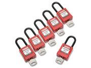 Keyed Alike Lockout Padlocks 6 PK Red