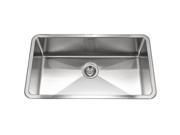 Houzer NoG 4150 Nouvelle Series 25mm Radius Undermount Stainless Steel Large Single Bowl Kitchen Sink