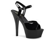 Pleaser KISS209VL_B_M 12 1.75 in. Platform All Vegan Ankle Strap Sandal Black Size 12