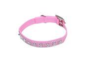 Coastal Pet Products CO32013 12 in. Nylon Jeweled Collar Pink Bright