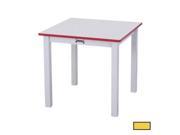 RAINBOW ACCENTS 56214JC007 SQUARE TABLE 14 in. HIGH YELLOW