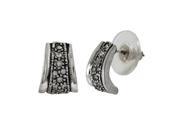 Dlux Jewels Crystal Pave Post Earrings