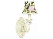 Jubilee Collection 810003 2096 Ch Shade Rose Net Flower Ivory on Wall sconce 1 arm Turret Ivory