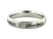 Forgiven Jewelry 230148 Ring Purity Love Waits Stainless Size 10