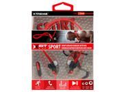 Xtreme Cables 94634 Wrap Around Sports Earbuds Black Red