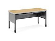 OFM 66150 OAK Mesa Series Training Table Desk with Drawers 27.75 x 59 in. Oak