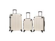 Fox Luggage F190 WHITE Luggage Set White 3 Pieces