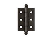 Deltana CH2015U10B 2 x 1.5 in. Hinge with Ball Tips Oil Rubbed Bronze Solid Brass 6 Case Pack of 2