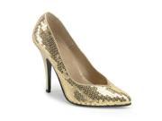 PLEASER 34391 Gold Sequin High heel Adult Shoes Size 6