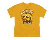 Trevco Ken L Ration Happy Dogs Short Sleeve Youth 18 1 Tee Gold Medium