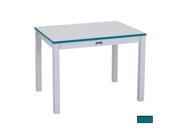 RAINBOW ACCENTS 57624JC005 RECTANGLE TABLE 24 in. HIGH TEAL