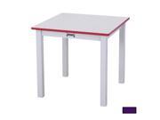 RAINBOW ACCENTS 56218JC004 SQUARE TABLE 18 in. HIGH PURPLE
