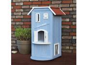TRIXIE Pet Products 44091 3 Story Cats House Sky Blue White